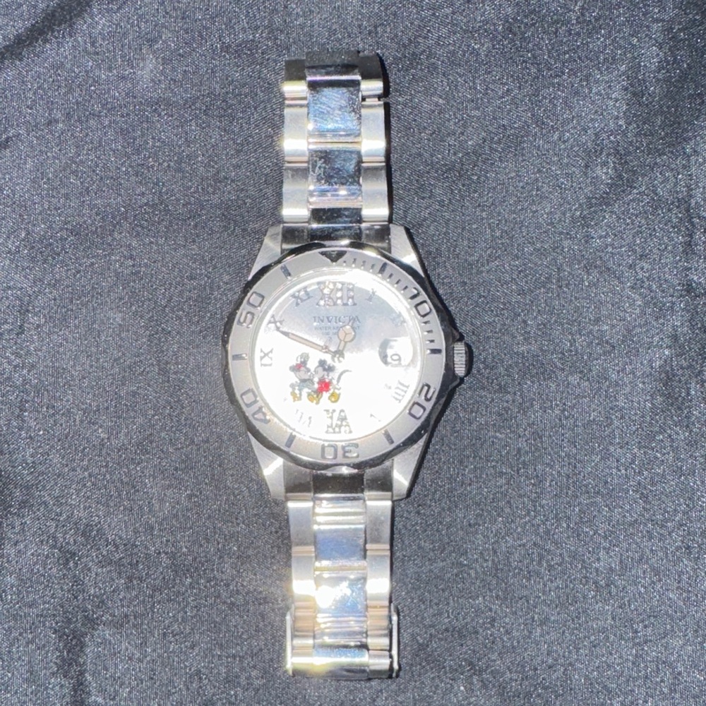 Invicta Silver and Black Disney Woman’s Watch